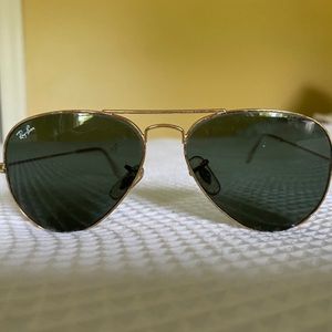 Gold Rayban Sunglasses with Case